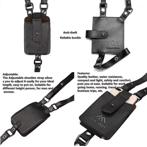Mutarion Brown PU Leather Double Shoulder Holster Bag – 2‑in‑1 Underarm Pouch - Picture 8 of 8